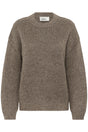 My Essential Wardrobe - Strik pullover - Brown Melange - Paloma Knit - Stilkompagniet.dk