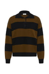 My Essential Wardrobe - Pullover - Bison w. Black Stripe - Jola