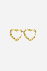 Andcopenhagen - Øreringe - 18 karat forgyldt 925 sterlingsølv - Heart Hoops