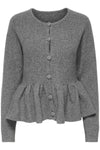 Only - Cardigan - Grå - Piruet Ls Peplum