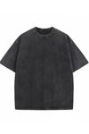 Mørkegrå, oversized T-shirt fra Sassy Copenhagen med rund hals og korte ærmer, løs pasform.