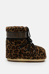 Moon Boot - Vinterstøvle - Cognac/Cocoa - Icon Low Fleece Leopard packshot fra siden