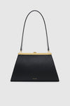 Anine Bag Smooth Leather fra Anine Bing er en elegant skuldertaske i sort læder med en flot, blank finish.