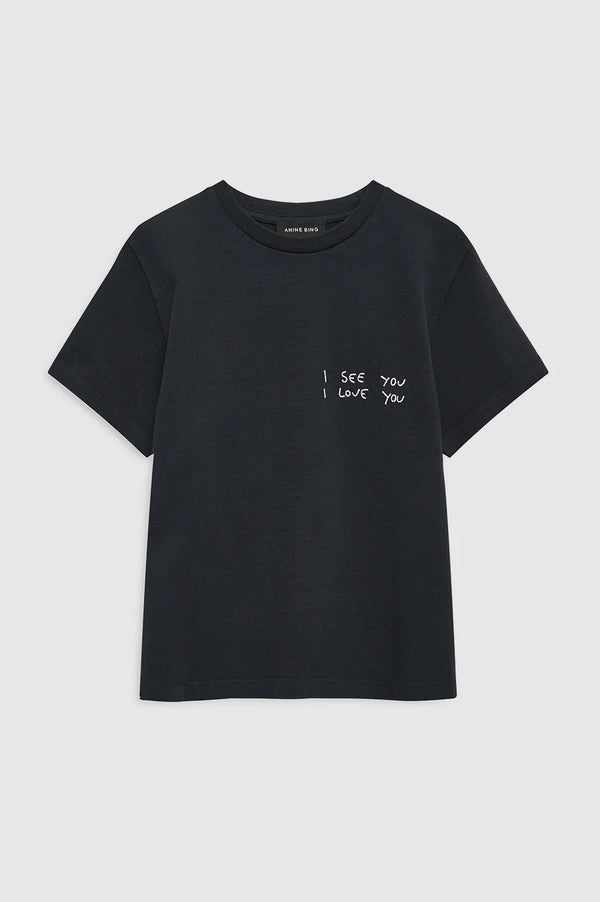 Anine Bing - T-shirt - Black - Shelley Tee – Stilkompagniet.dk