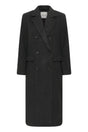 Frannie-frakken fra My Essential Wardrobe er en klassisk, lang frakke i den elegante farve Dark Grey Melange packshot