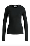 JJXX - Rib langærmet t-shirt - Sort - Freya - Stilkompagniet.dk