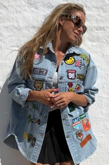 Sassy Copenhagen - Jakke - Oversize Denim blue - Alba (PREORDER)