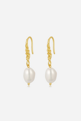 Andcopenhagen - Earrings - 18 carat gold plated brass - Ally Perle