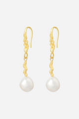 Andcopenhagen - Earrings - 18 carat gold plated brass - Ally Perle