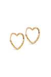 Enamel - Øreringe - Gold - Organic heart medium - Stilkompagniet.dk