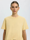 Selected Femme - T-shirt - Italian Straw - Boxy