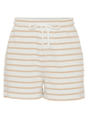 Pieces Underdele Sweat shorts - Beige/hvid - Chilli - Pieces