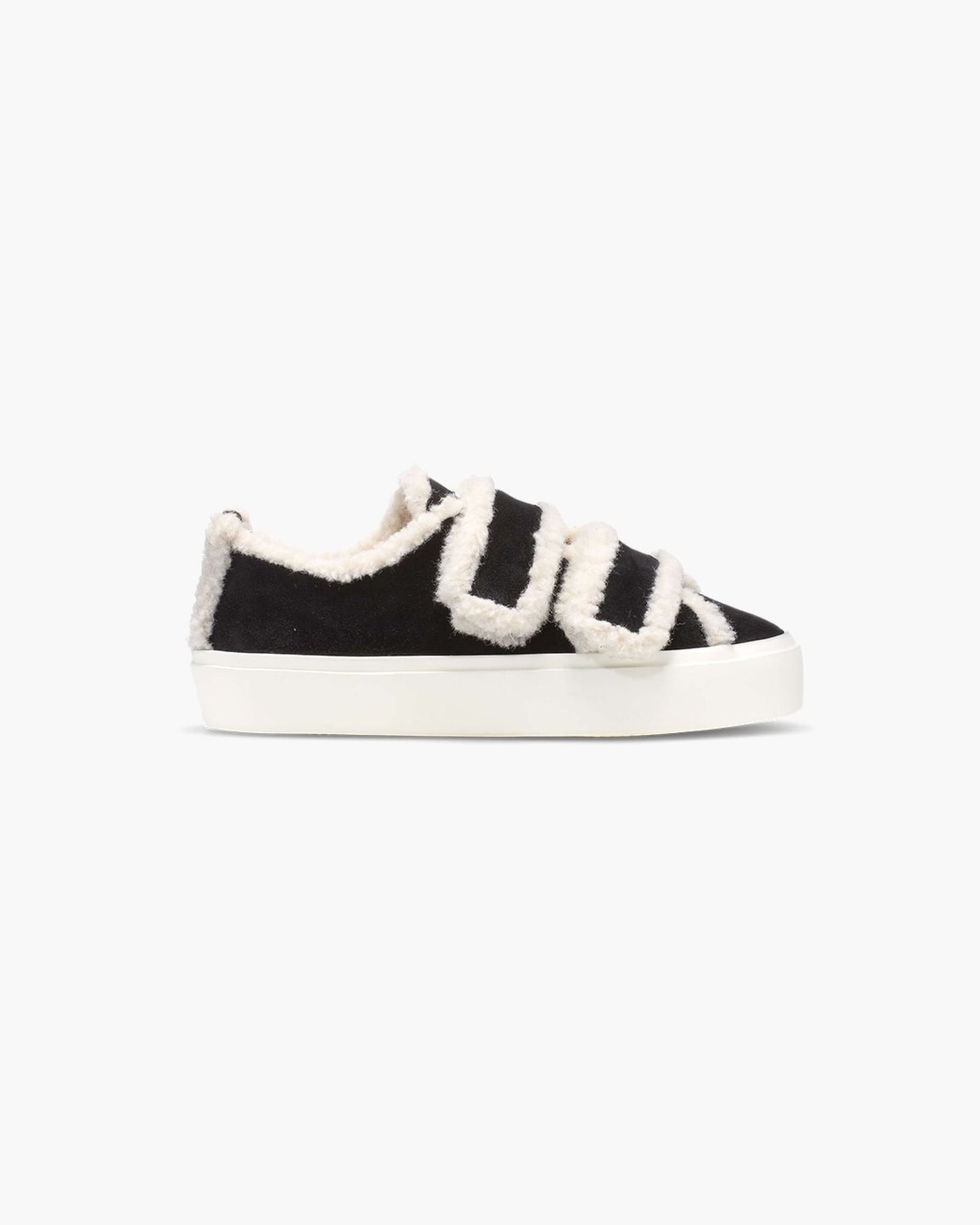 Inuikii - Sneakers - Black - Shearling Low Velcro