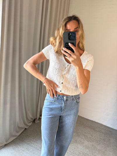Sassy Copenhagen - Knitted top - White lace - Ella (preorder)