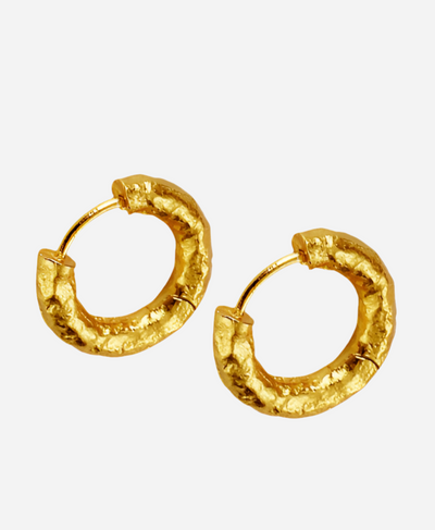 Andcopenhagen - Earrings hoops - 18 carat gold plated 925 sterling silver - Nina chunky