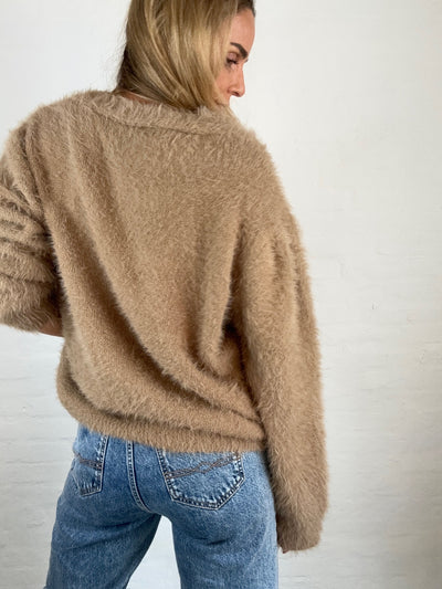 Sassy Copenhagen- Fluffy knit - Latte - Tanna (note Size m/l is in preorder for week 49/50)