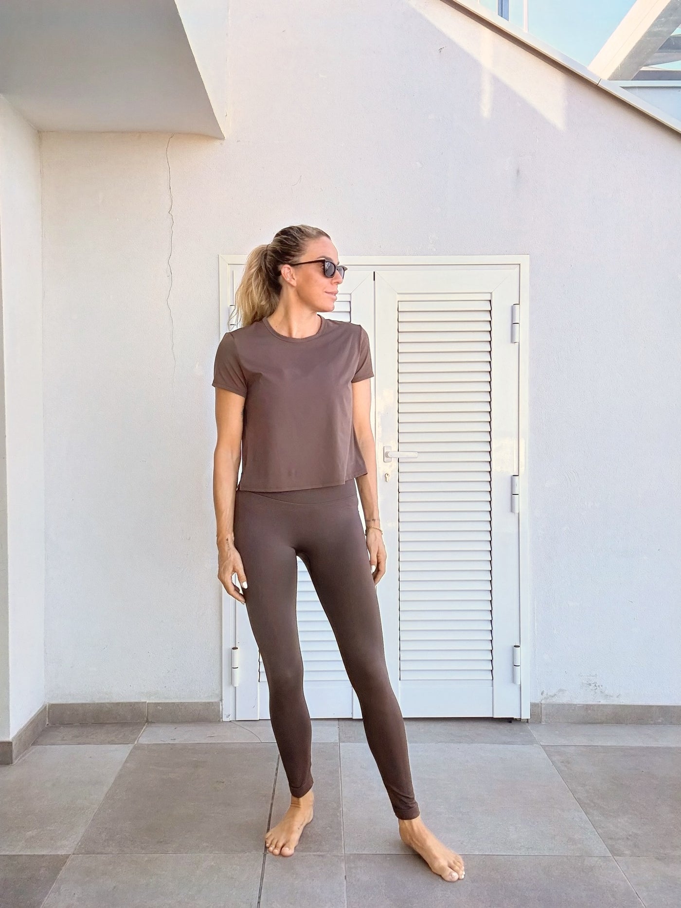 Sassy Copenhagen - Bobo Show push up leggings - Brown - Fitness shape wear (NOTE in preorder for week 3)
