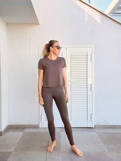 Sassy Copenhagen - Bobo Show push up leggings - Brown - Fitness shape wear (NOTE in preorder for week 3)