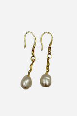 Andcopenhagen - Earrings - 18 carat gold plated brass - Ally Perle