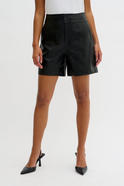 My Essential Wardrobe - Shorts - Black Leather - 12 The Leather Shorts