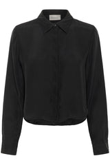 My Essential Wardrobe - Skjorte - Black - Silk