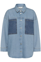 My Essential Wardrobe - Denimskjorte - Light Blue - Mazie Boxy Mix
