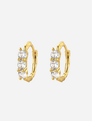 Andcopenhagen - Earrings hoops - 18 carat gold plated 925 sterling silver - Melina