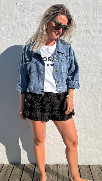 Short denim jacket - Blue denim - Sissa - Sassy Copenhagen