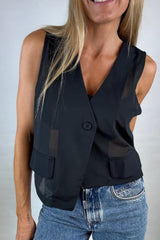 Sassy Copenhagen - Vest - Short mesh black - Alina