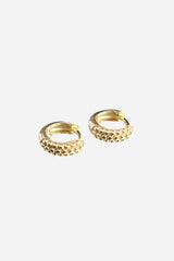Andcopenhagen Jewelry - Øreringe hoops - 18 karat guldbelagt 925 sterlingsølv - Chunky Dottie
