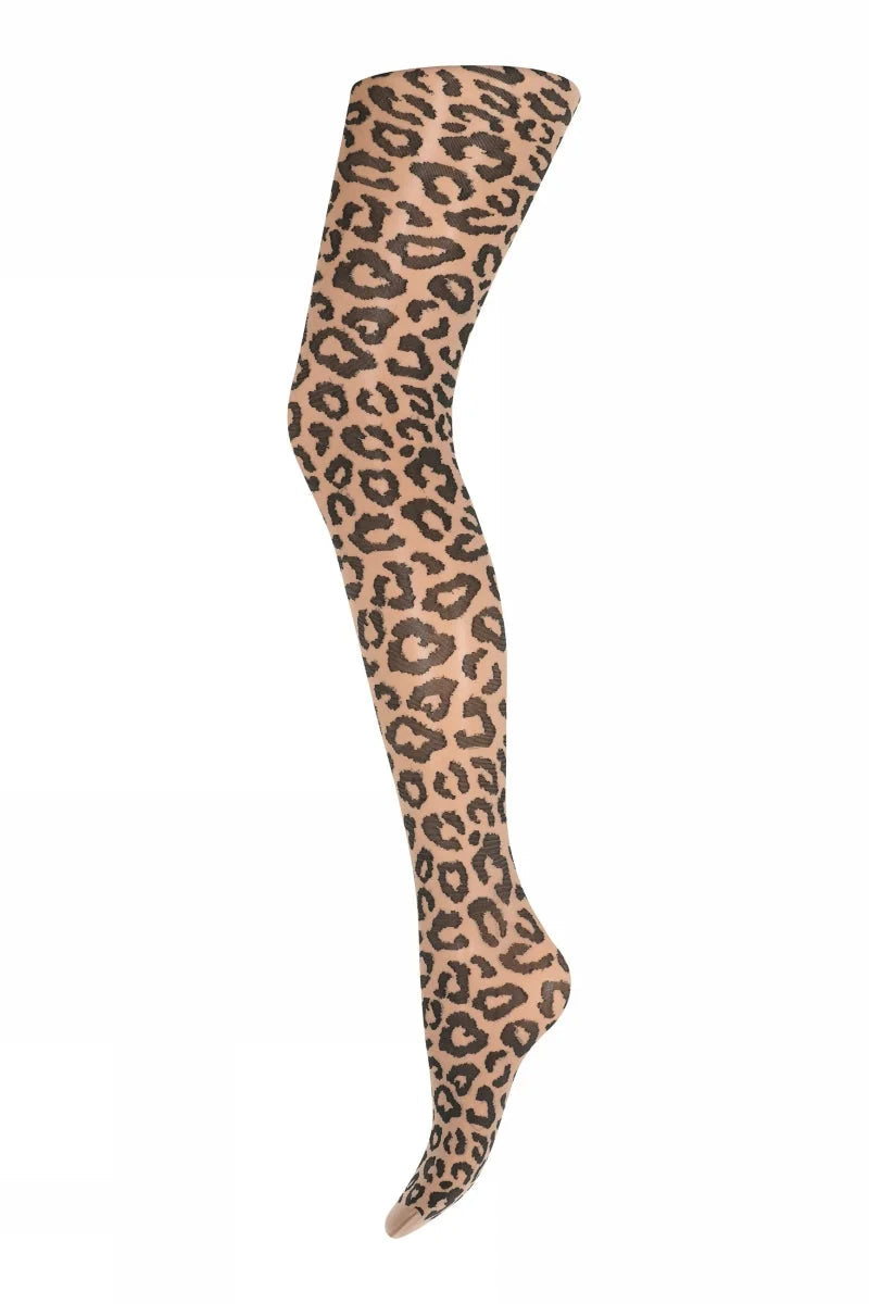 Sneaky Fox - Nylon tights - Nude - Leopard