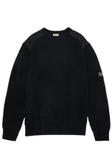HALO - Strik - Sort - WOOL CREW KNIT