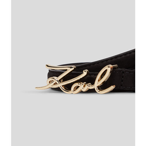 Black Logo Belt - Karl Lagerfeld