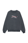 Anine Bing - Sweatshirt - Washed Black - Spencer Sweatshirt Leopard