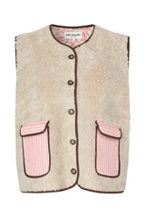 Lollys Laundry - Vest - Beige - Jace