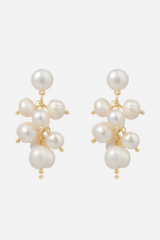 Andcopenhagen - Earrings - 18 carat gold plated brass - Ally Perle