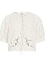 Rouge Edit - Top - Cloud Dancer - Rouscarlet