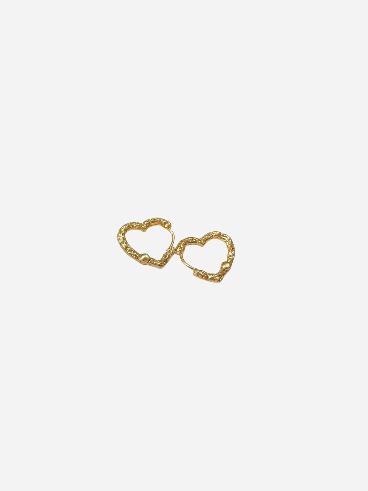 Andcopenhagen - Øreringe - 18 karat forgyldt 925 sterlingsølv - Heart Hoops