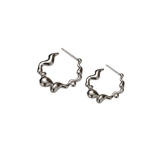 Andcopenhagen - Earrings hoops - 925 sterling silver - Swirl suie