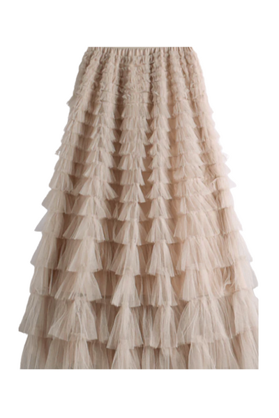 Tulle skirt - Khaki - Sassy Copenhagen