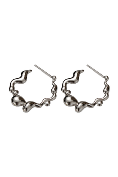 Andcopenhagen - Earrings hoops - 925 sterling silver - Swirl suie