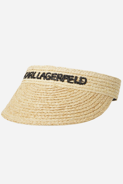 Karl Lagerfeld - Sun Hat - Natural - Raddia Visor