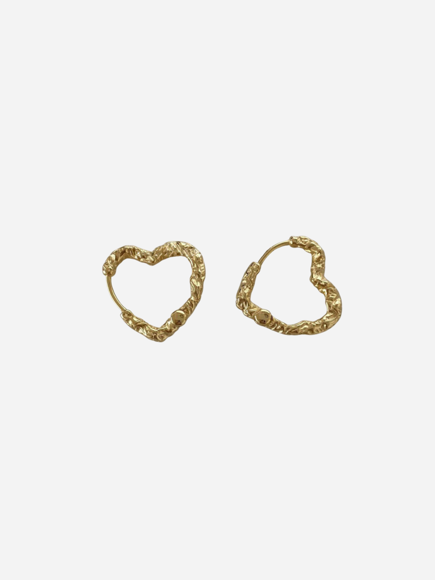 Andcopenhagen - Øreringe - 18 karat forgyldt 925 sterlingsølv - Heart Hoops