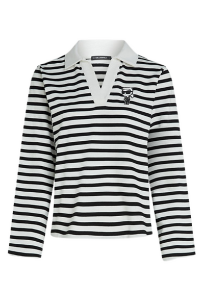 Karl Lagerfeld - Polo - Black/White - Ikon Patch sslv