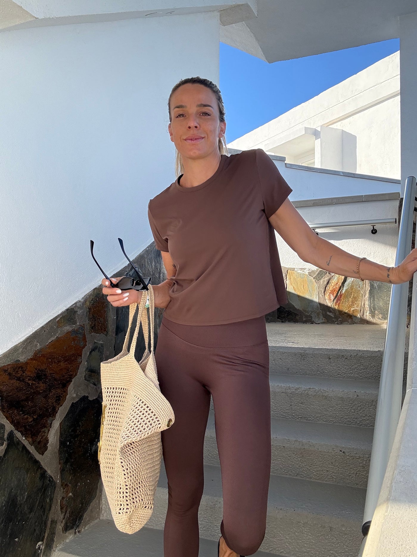 Sassy Copenhagen - Bobo Show push up leggings - Brown - Fitness shape wear (NOTE in preorder for week 3)