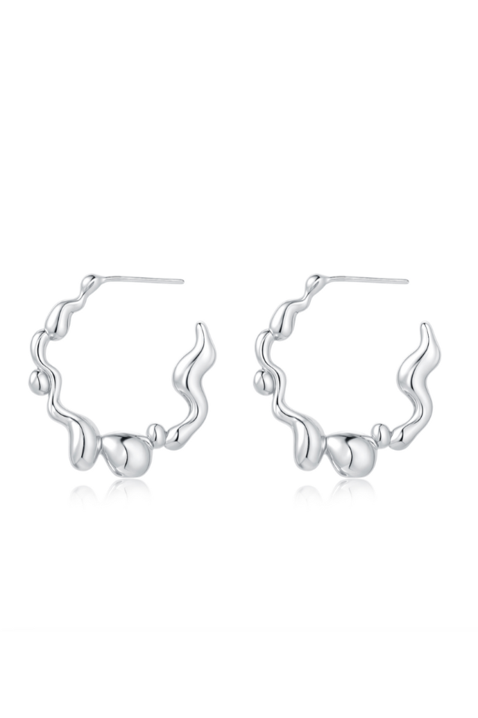 Andcopenhagen - Earrings hoops - 925 sterling silver - Swirl suie