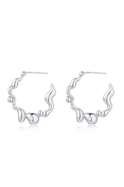 Andcopenhagen - Earrings hoops - 925 sterling silver - Swirl suie