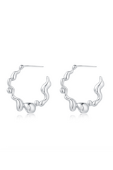 Andcopenhagen - Earrings hoops - 925 sterling silver - Swirl suie