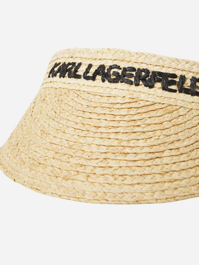 Karl Lagerfeld - Sun Hat - Natural - Raddia Visor