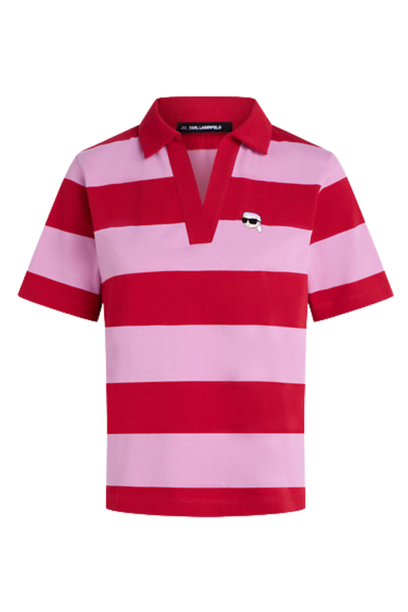 Karl Lagerfeld - Polo - Pink/Red - Ikon Patch sslv